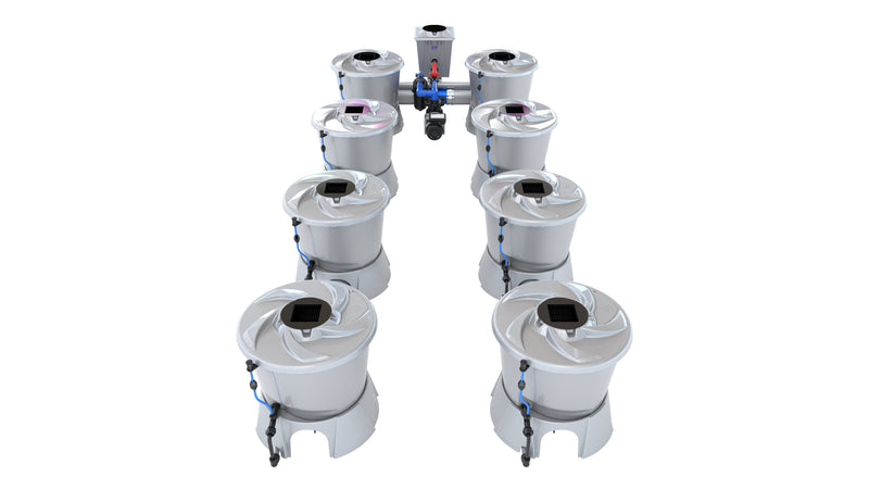 Alien Hydroponics V-SYSTEM 8 Pot 2 Row Kit