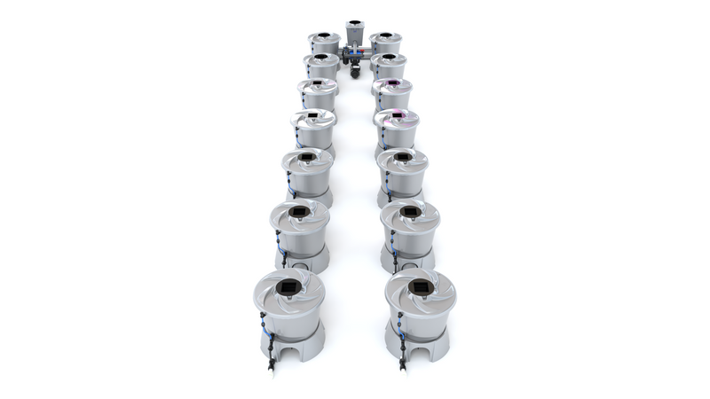 Alien Hydroponics V-SYSTEM 14 Pot 2 Row Kit