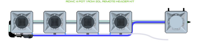 Alien Hydroponics RDWC 4 Pot 1 Row Kit
