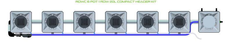 Alien Hydroponics RDWC 6 Pot 1 Row Kit