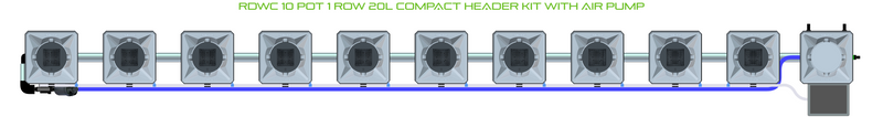 Alien Hydroponics RDWC 10 Pot 1 Row Kit