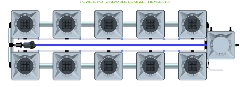 Alien Hydroponics RDWC 10 Pot 2 Row Kit