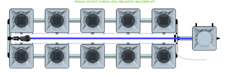 Alien Hydroponics RDWC 10 Pot 2 Row Kit