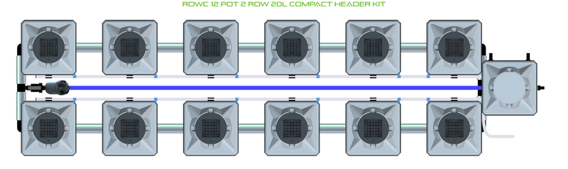 Alien Hydroponics RDWC 12 Pot 2 Row Kit