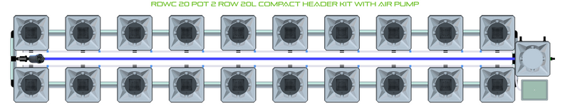 Alien Hydroponics RDWC 20 Pot 2 Row Kit