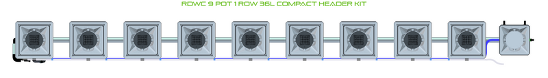 Alien Hydroponics RDWC 9 Pot 1 Row Kit