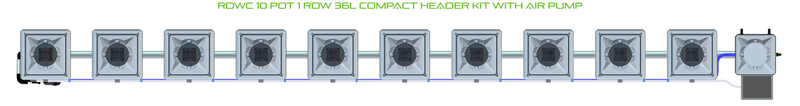 Alien Hydroponics RDWC 10 Pot 1 Row Kit