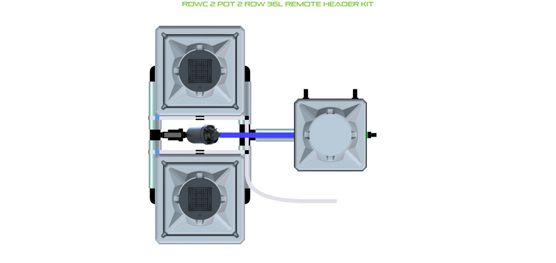 Alien Hydroponics RDWC 2 Pot 2 Row Kit