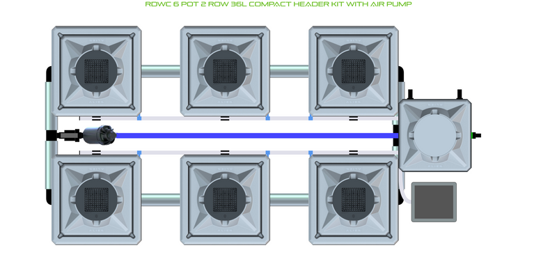 Alien Hydroponics RDWC 6 Pot 2 Row Kit