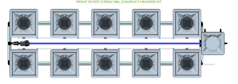 Alien Hydroponics RDWC 10 Pot 2 Row Kit