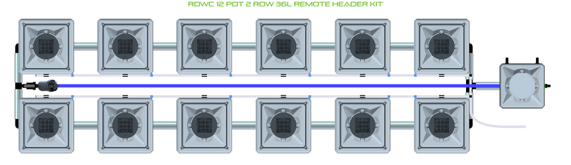 Alien Hydroponics RDWC 12 Pot 2 Row Kit
