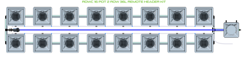 Alien Hydroponics RDWC 16 Pot 2 Row Kit