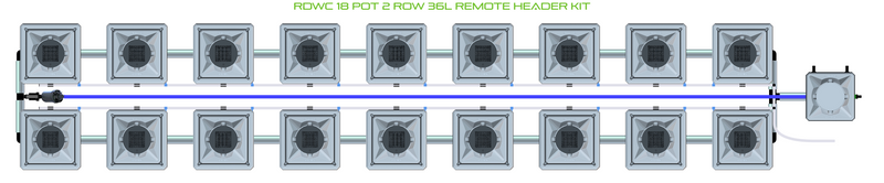 Alien Hydroponics RDWC 18 Pot 2 Row Kit