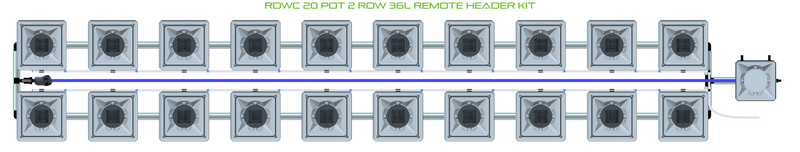 Alien Hydroponics RDWC 20 Pot 2 Row Kit