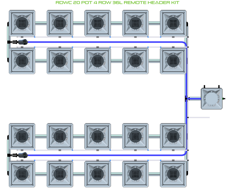 Alien Hydroponics RDWC 20 Pot 4 Row Kit