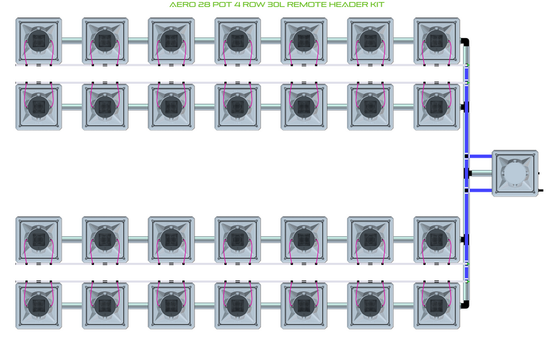 Alien Hydroponics AERO 28 Pot 4 Row Kit