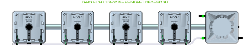 Alien Hydroponics RAIN 4 Pot 1 Row Kit