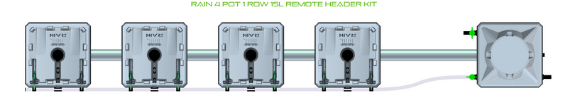 Alien Hydroponics RAIN 4 Pot 1 Row Kit