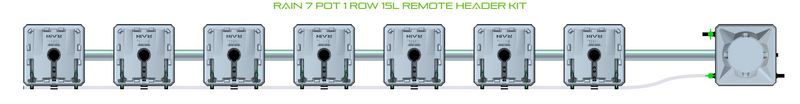 Alien Hydroponics RAIN 7 Pot 1 Row Kit