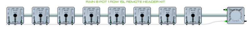 Alien Hydroponics RAIN 8 Pot 1 Row Kit
