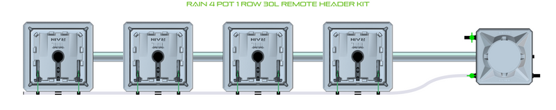 Alien Hydroponics RAIN 4 Pot 1 Row Kit