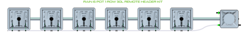 Alien Hydroponics RAIN 6 Pot 1 Row Kit