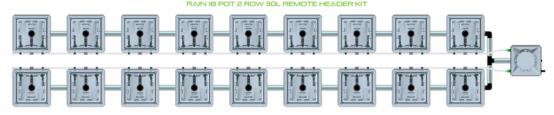 Alien Hydroponics RAIN 18 Pot 2 Row Kit