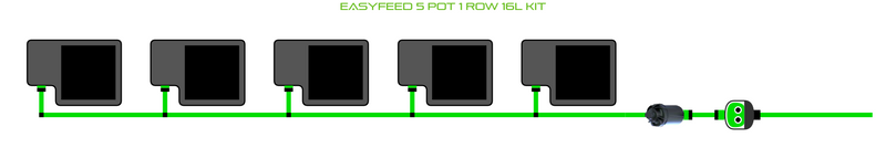 Alien Hydroponic EasyFeed 5 Pot 1 Row Kit