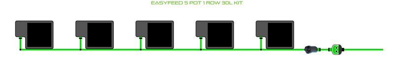 Alien Hydroponic EasyFeed 5 Pot 1 Row Kit