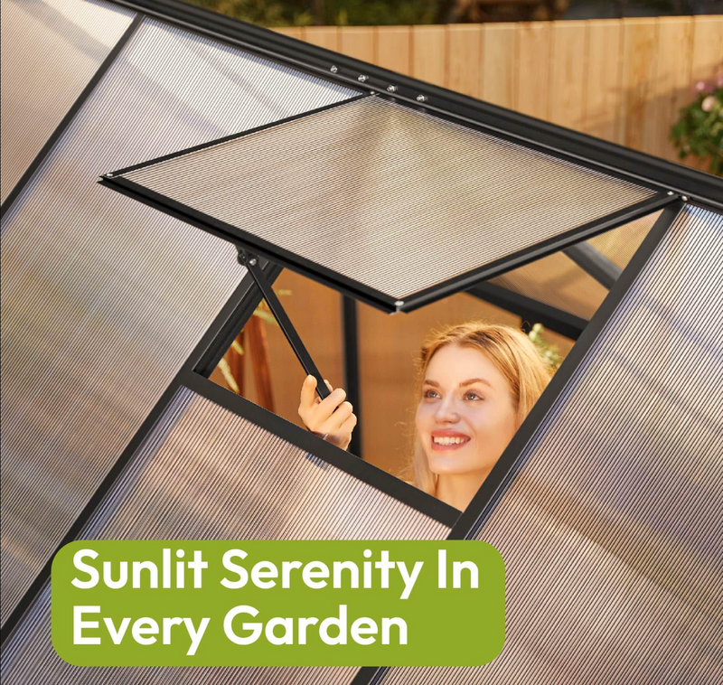 New Design Home Garden Greenhouse Backyard Courtyard Frame Garden Glass Greenhouses Kit