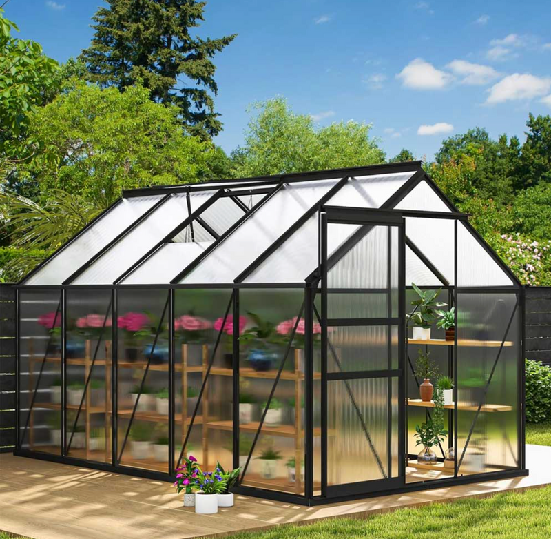 Outdoor Mini Polycarbonate Garden/home/outdoor Greenhouse for Plant Sheet Green House with Aluminum Frame Outdoors Greenhouse