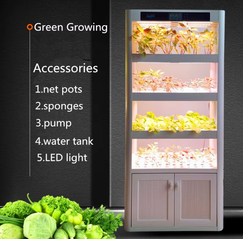 Indoor Vertical Hydroponics Desktop Smart Hydroponic Grow System Flower Pot Indoor NFT Grow Box