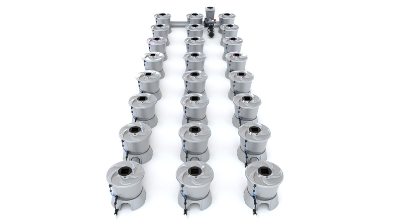 Alien Hydroponics V-SYSTEM 24 Pot 3 Row Kit