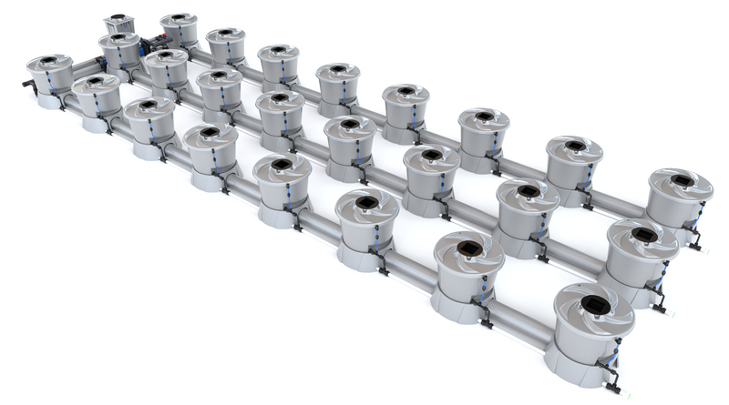 Alien Hydroponics V-SYSTEM 24 Pot 3 Row Kit