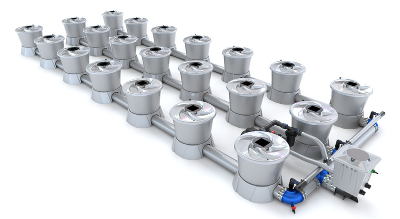 Alien Hydroponics V-SYSTEM 21 Pot 3 Row Kit