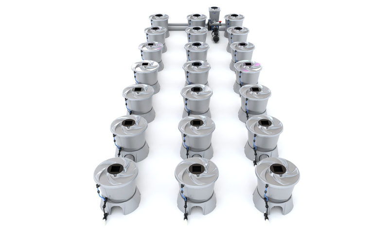 Alien Hydroponics V-SYSTEM 21 Pot 3 Row Kit