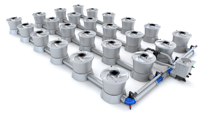 Alien Hydroponics V-SYSTEM 24 Pot 4 Row Kit