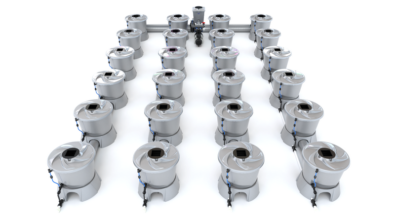 Alien Hydroponics V-SYSTEM 24 Pot 4 Row Kit