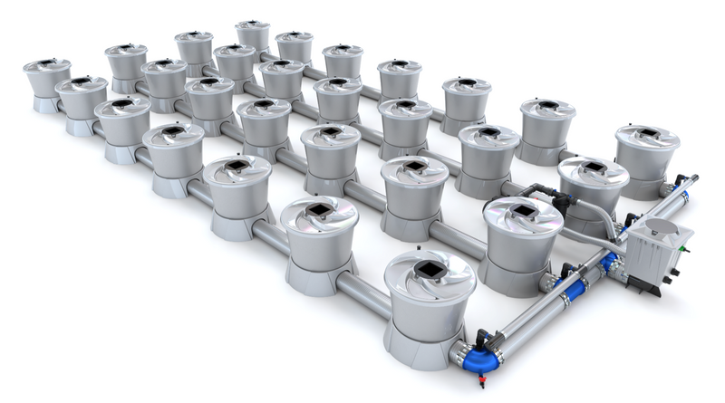 Alien Hydroponics V-SYSTEM 28 Pot 4 Row Kit