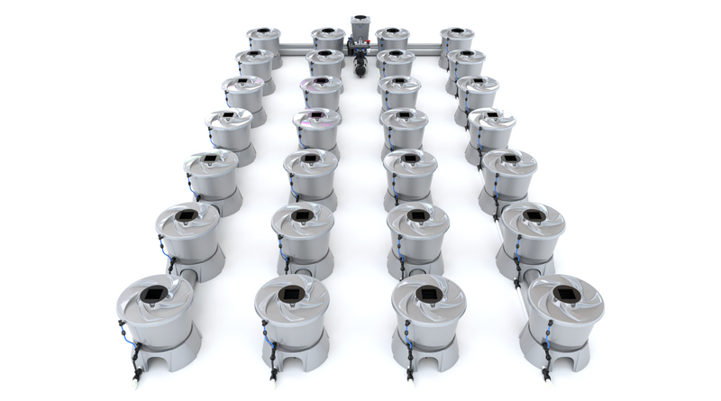 Alien Hydroponics V-SYSTEM 28 Pot 4 Row Kit