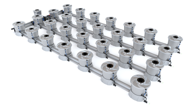 Alien Hydroponics V-SYSTEM 28 Pot 4 Row Kit
