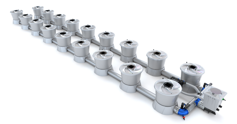 Alien Hydroponics V-SYSTEM 18 Pot 2 Row Kit